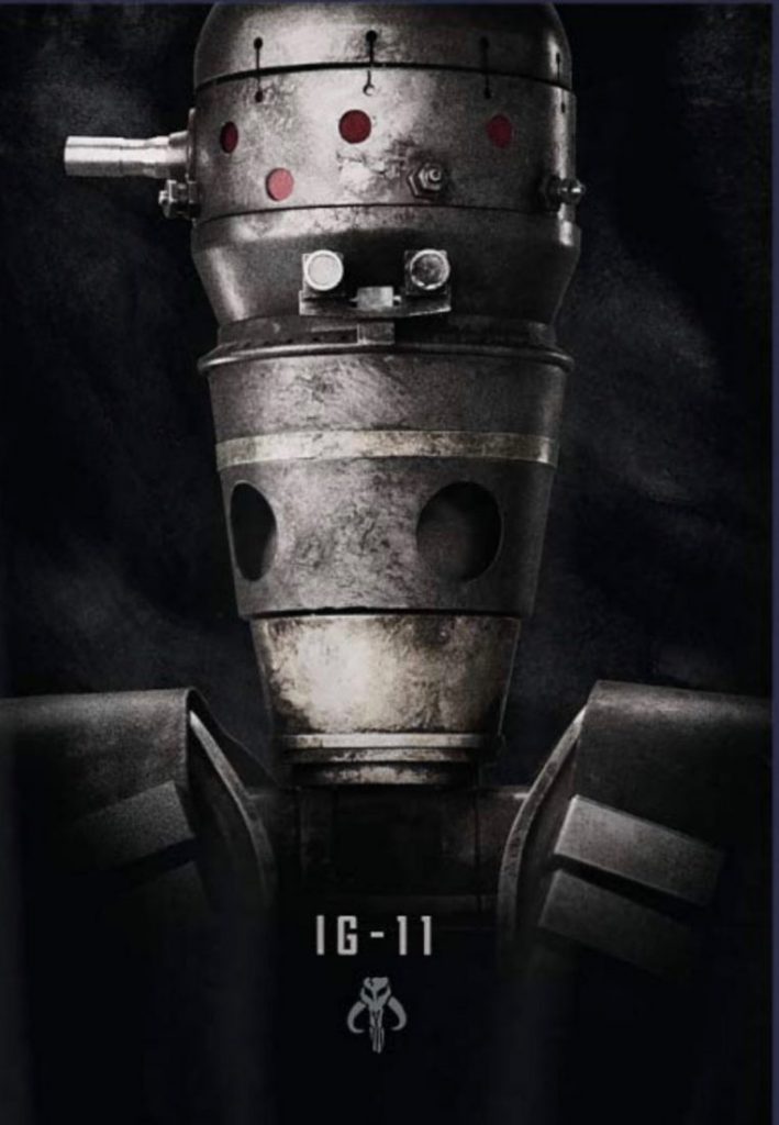 Disney revela novo poster da série The Mandalorian - IG-11