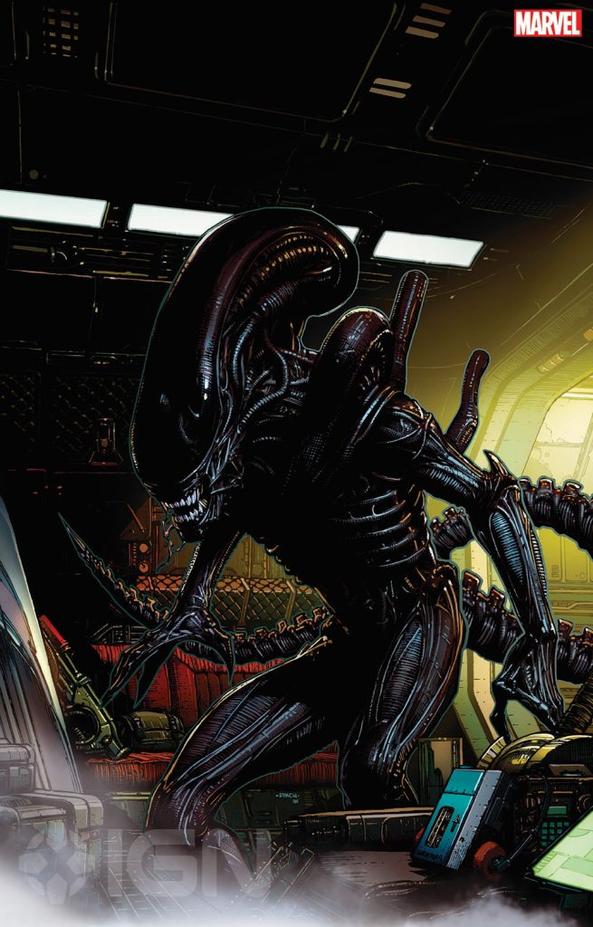 Alien em Guardiões da Galaxia - arte de David Finch - Marvel