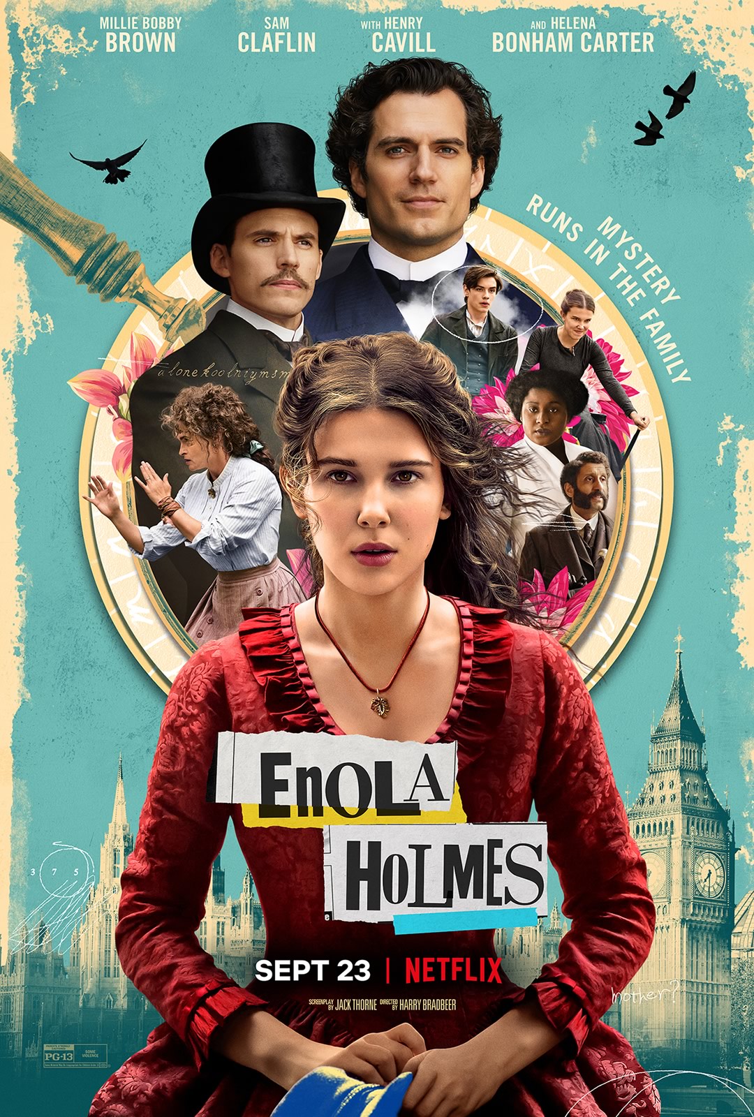 Enola Holmes com Millie Bobby Brown tem Trailer dublado pela Netflix