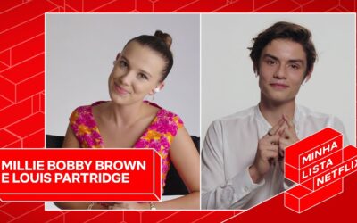 Millie Bobby Brown e Louis Partridge fazem uma lista de preferências de filmes e série da Netflix