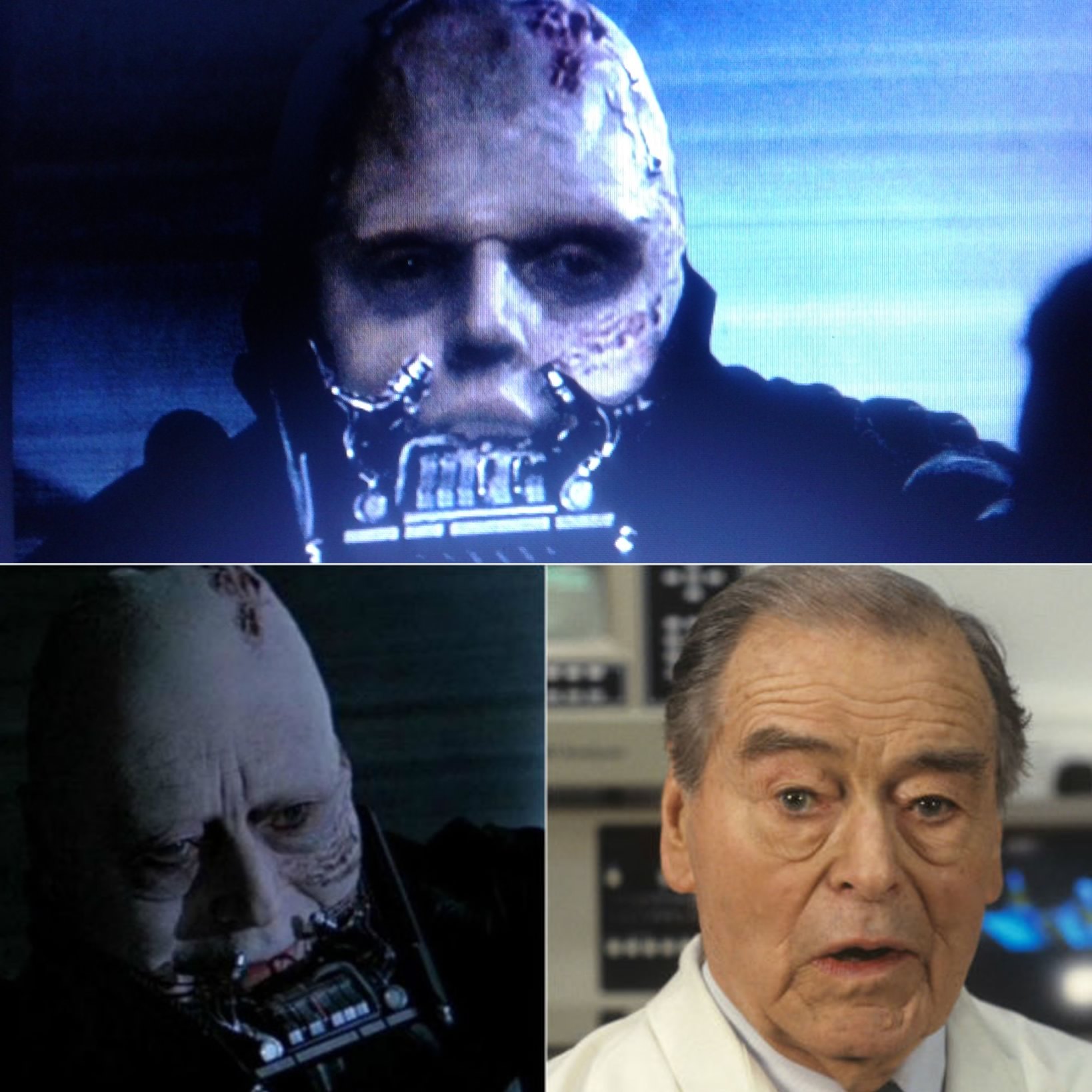 A FACE REVELADA DE DARTH VADER EM O RETORNO DE JEDI rosto substituido pelo do ator Sebastian Shaw