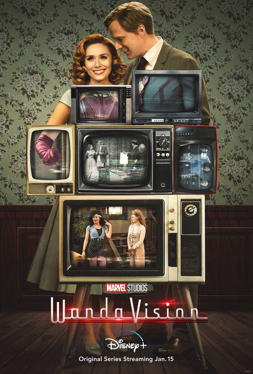 WandaVision | Marvel divulga novos pôsteres com Elizabeth Olsen e Paul Bettany