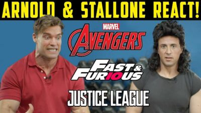 DEEPFAKE | Arnold Schwarzenegger e Sylvester Stallone viajam no tempo e reagem a filmes da Marvel e DC