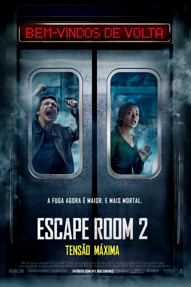 Escape Room 2 Tensão Máxima| Sony Pictures divulga cartaz nacional  com novos desafios