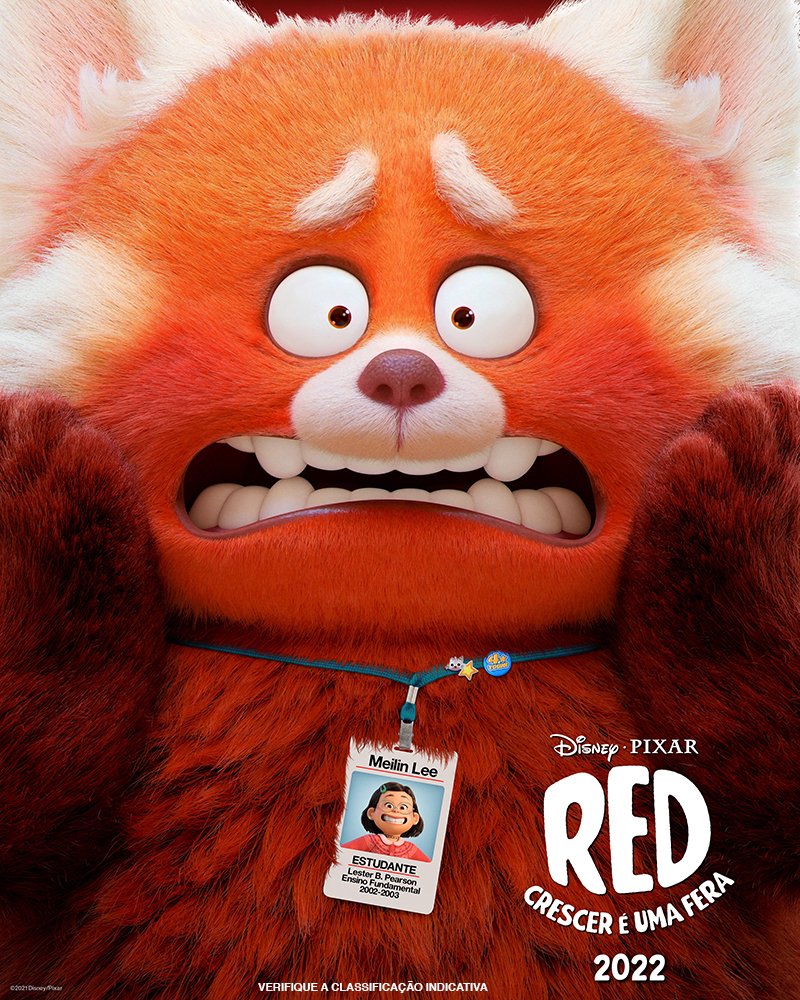 Red Crescer é uma Fera  Uma jovem se transforma em um panda vermelho gigante na nova animação da Pixar