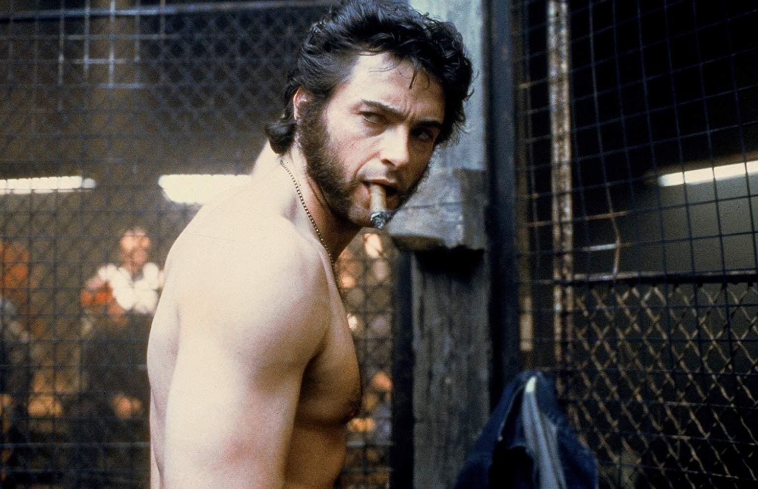 Hugh Jackman como Wolverine em X-Men o filme de 2000 dirigido por Bryan Singer - Cena do Ringue