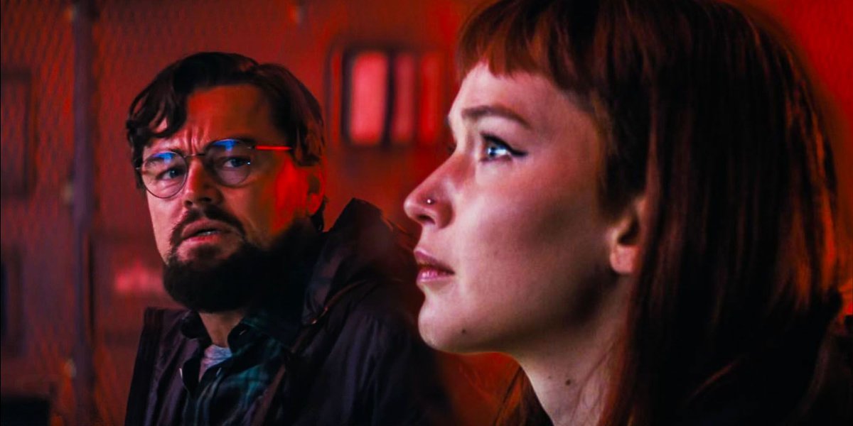 Não Olhe para Cima Filme com Leonardo DiCaprio e Jennifer Lawrence tem novo trailer intitulado Pare e observe no evento Tudum