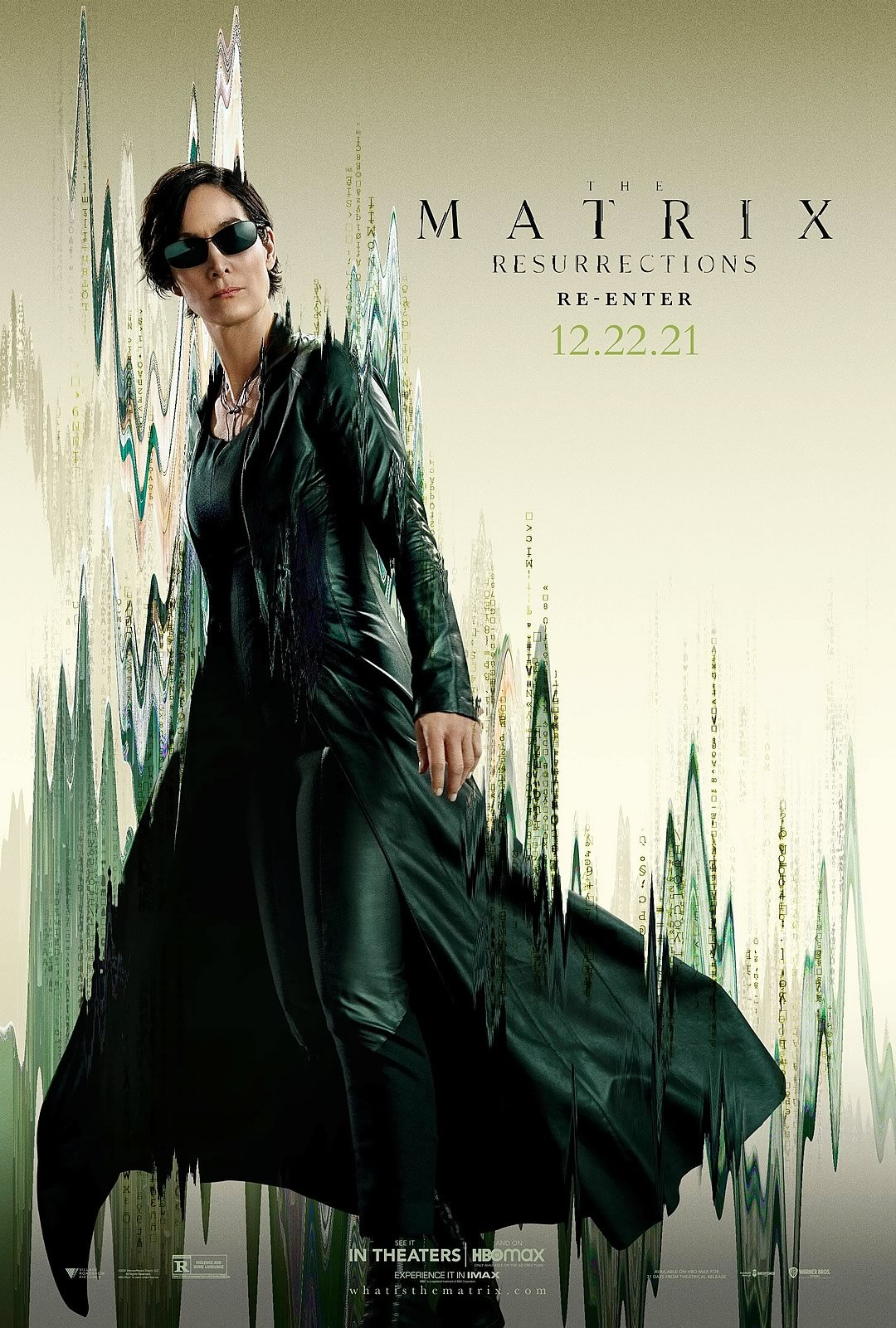 the matrix resurrections carrie anne moss trinity poster - Matrix Resurrections | Pôsteres dos principais personagens do quarto filme da franquia Matrix