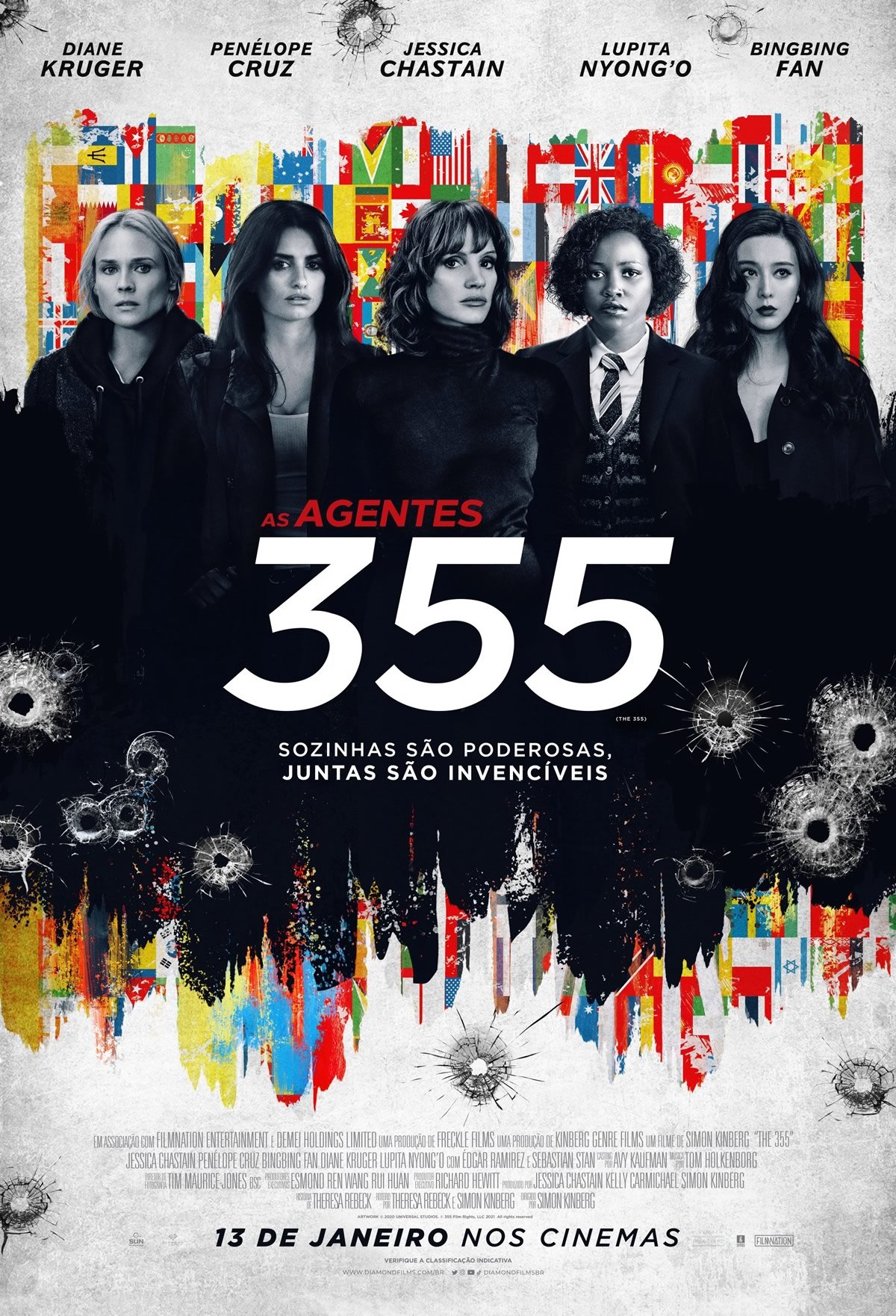 As Agentes 355 Filme de Acao Diamond Films Brasil - As Agentes 355 | Filme de ação com Jessica Chastain, Lupita Nyong’o, Diane Kruger e Penélope Cruz