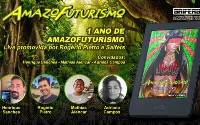 Live de um ano do lançamento do primeiro romance amazofuturista de Rogério Pietro