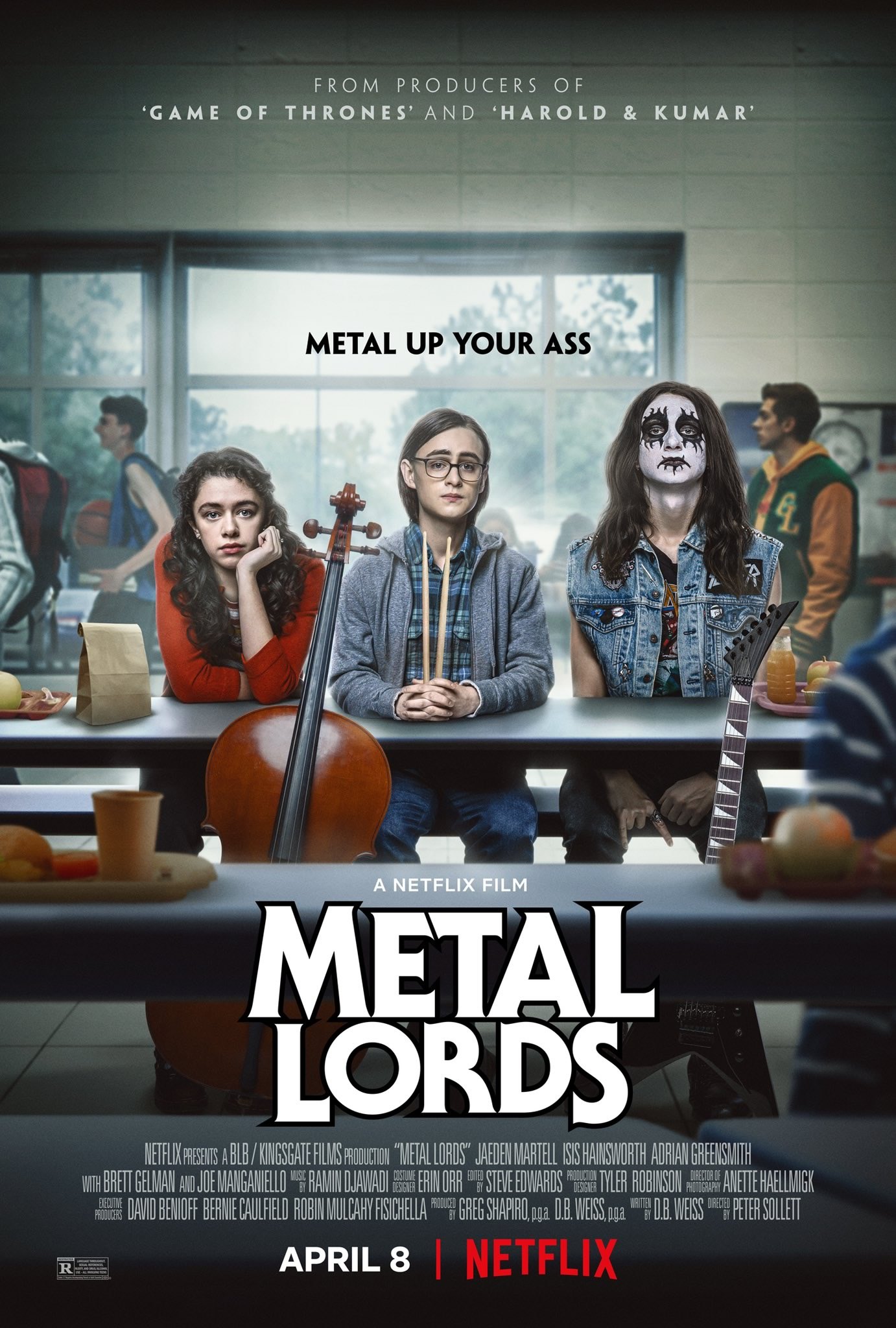 Metal Lords | Netflix | Comédia com Jaeden Martell, Isis Hainsworth e Adrian Greensmith, produzido por Tom Morello