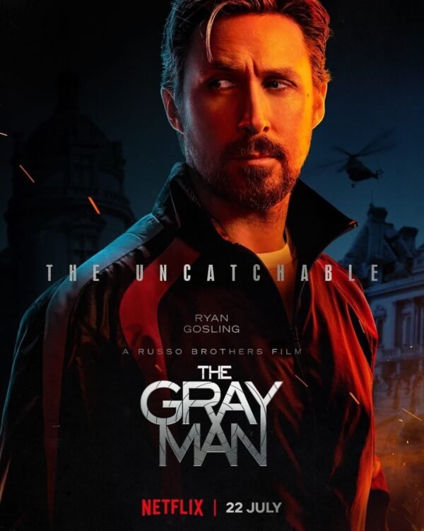 Agente Oculto Netflix Ryan Gosling 600x750 - Agente Oculto | Netflix | Chris Evans e Ana de Armas em pôsteres do filme dos Irmãos Russo