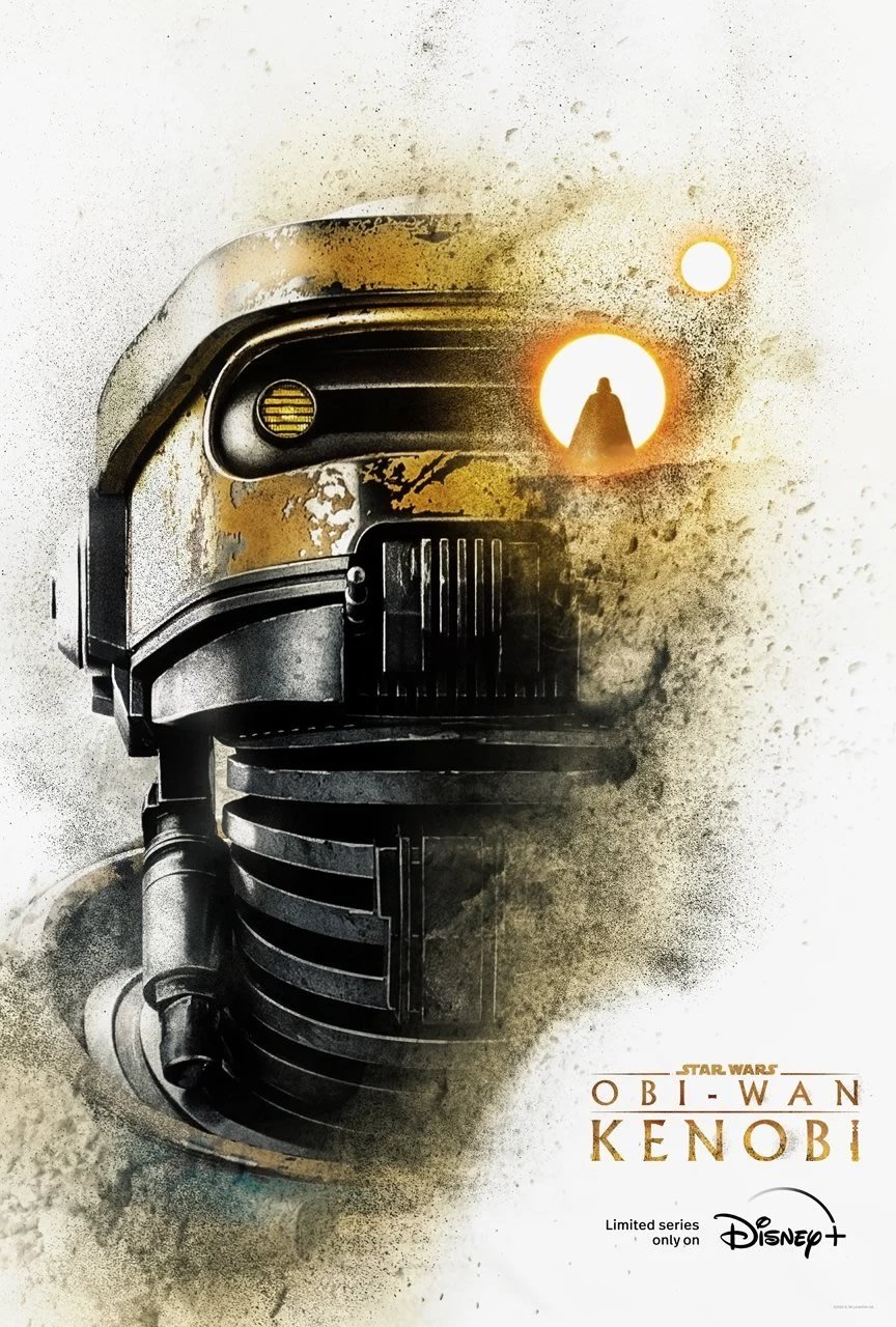 Obi Wan Kenobi Star Wars Serie Poster Droid Ned B - Obi-Wan Kenobi | Pôsteres individuais dos personagens da série Star Wars na Disney Plus com Ewan McGregor