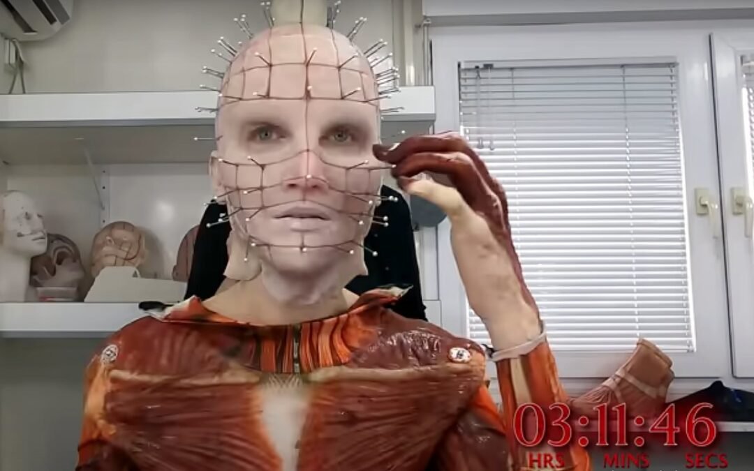 HELLRAISER | Vídeo de bastidores mostrando a transformação de Jamie Clayton em Pinhead em filme dirigido por David Bruckner