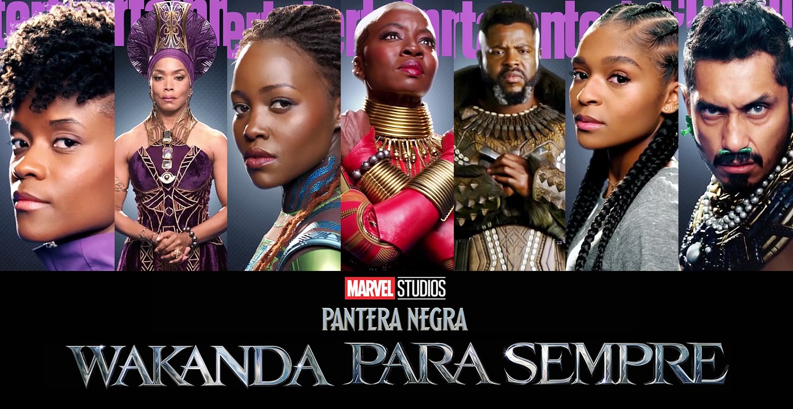 Pantera Negra: Wakanda Forever | Pôsteres animados da Entertainment com os principais personagens