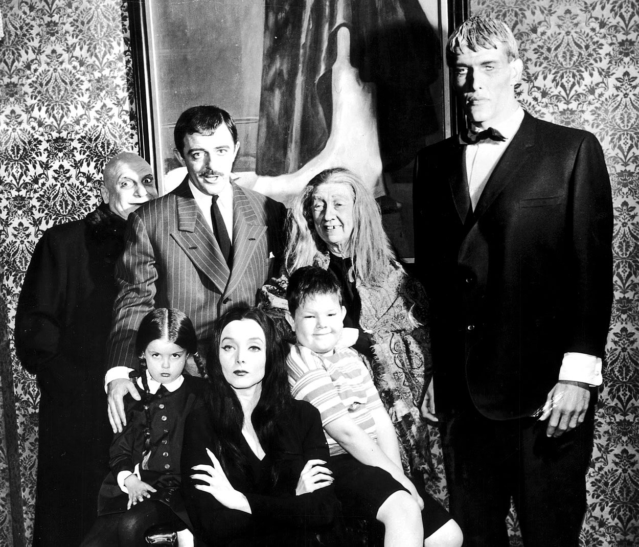 A Família Addams, série de televisão clássica dos anos 60, baseada nos personagens criados por Charles Addams