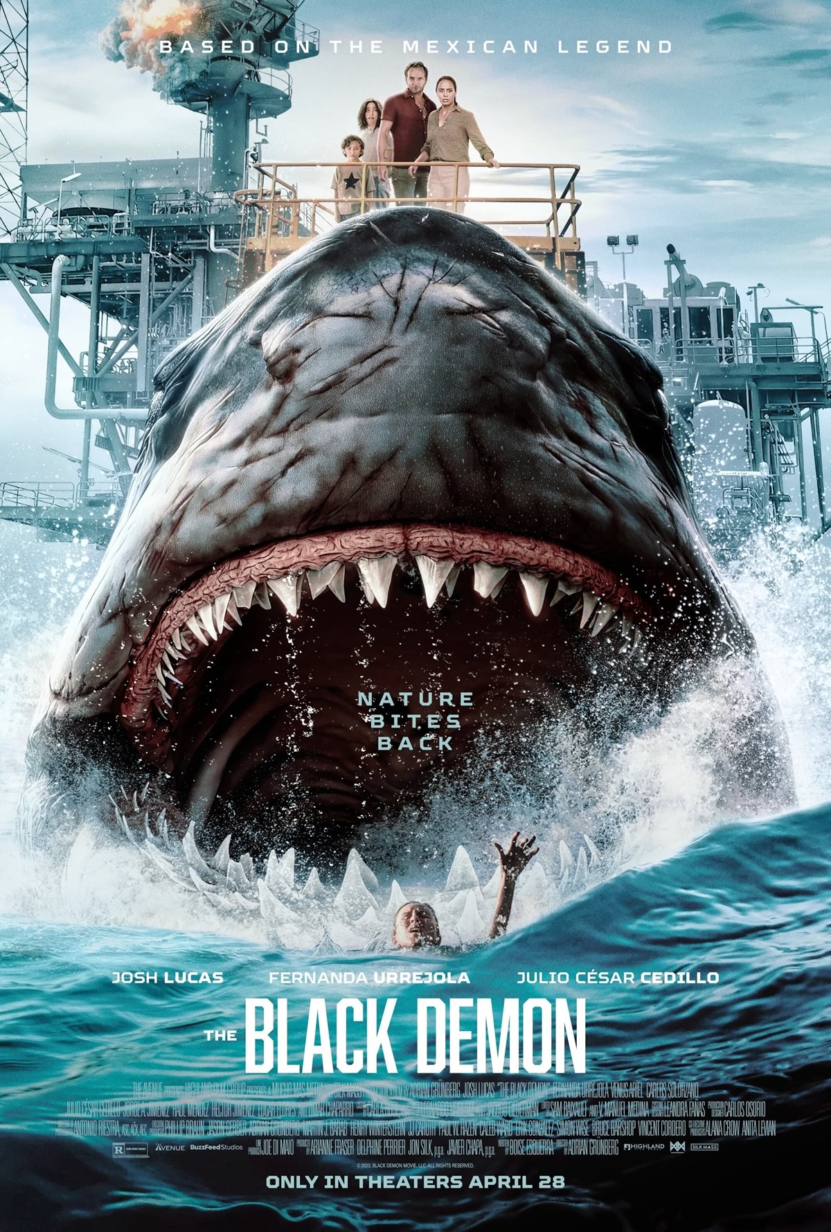 THE BLACK DEMON | Tubarão megalodonte feroz em filme de terror com Josh Lucas e Fernanda Urrejola