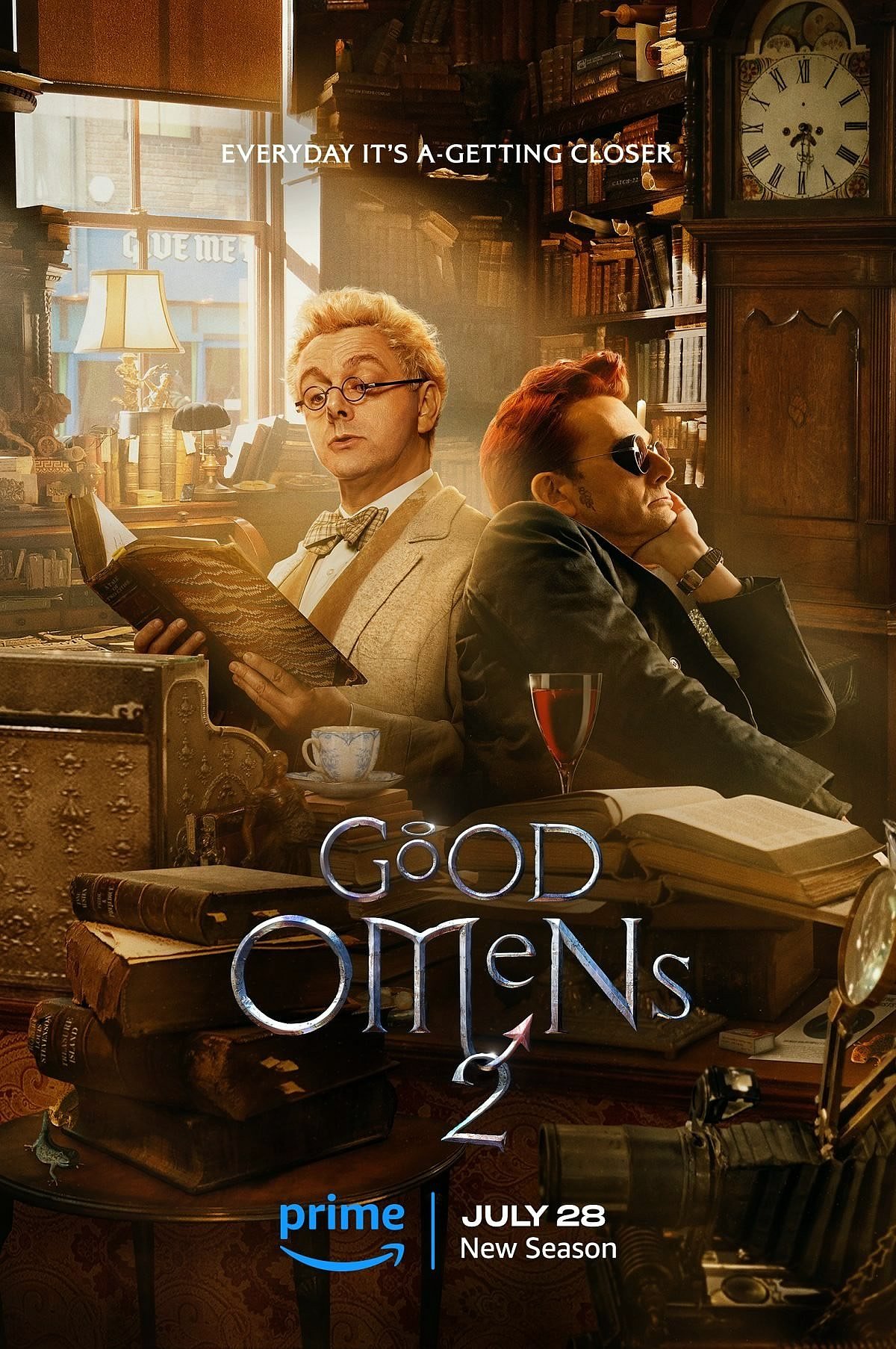 Good Omens 2 | Pôster da segunda temporada da série com Michael Sheen e David Tennant