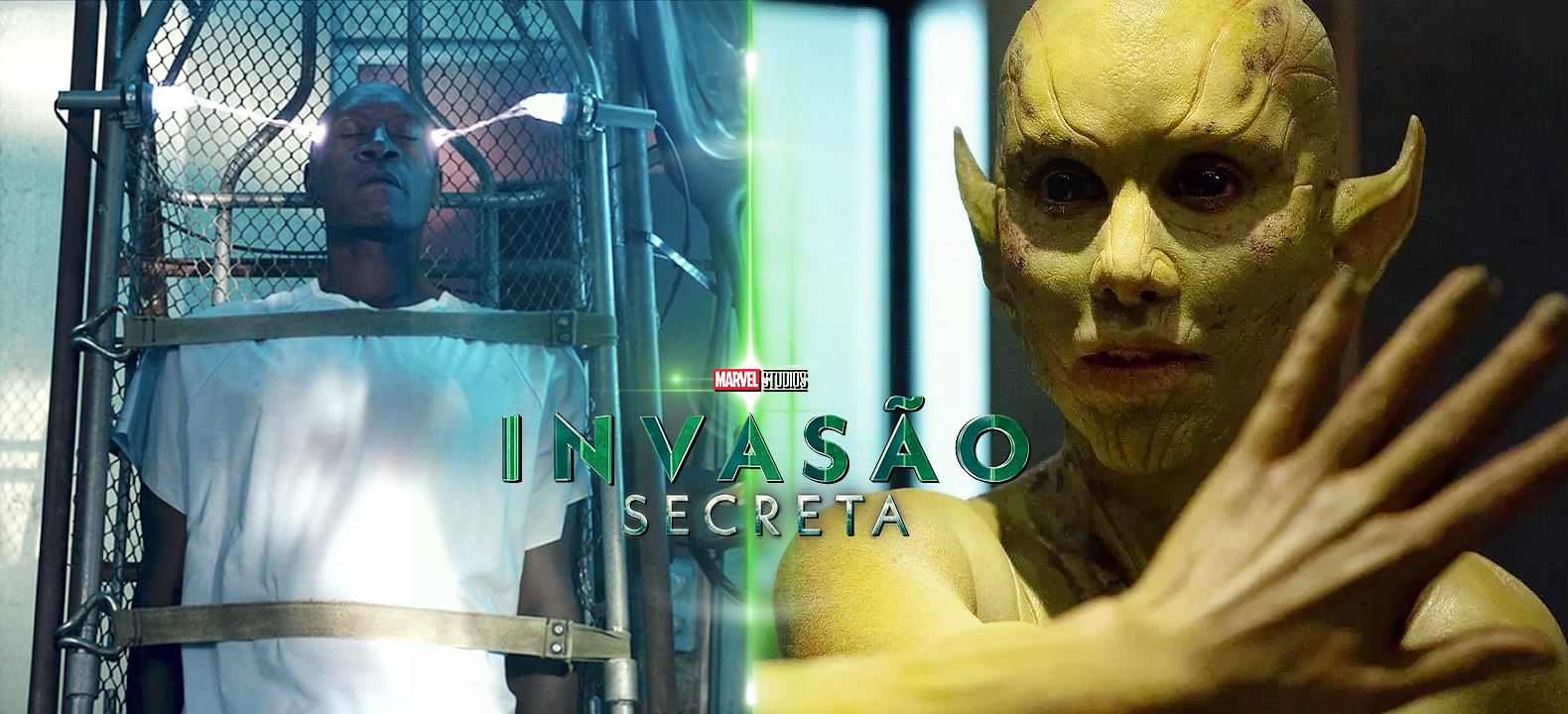 Invasão Secreta | Revelado quando o Coronel James Rhodes, interpretado por Don Cheadle, é um Skrull