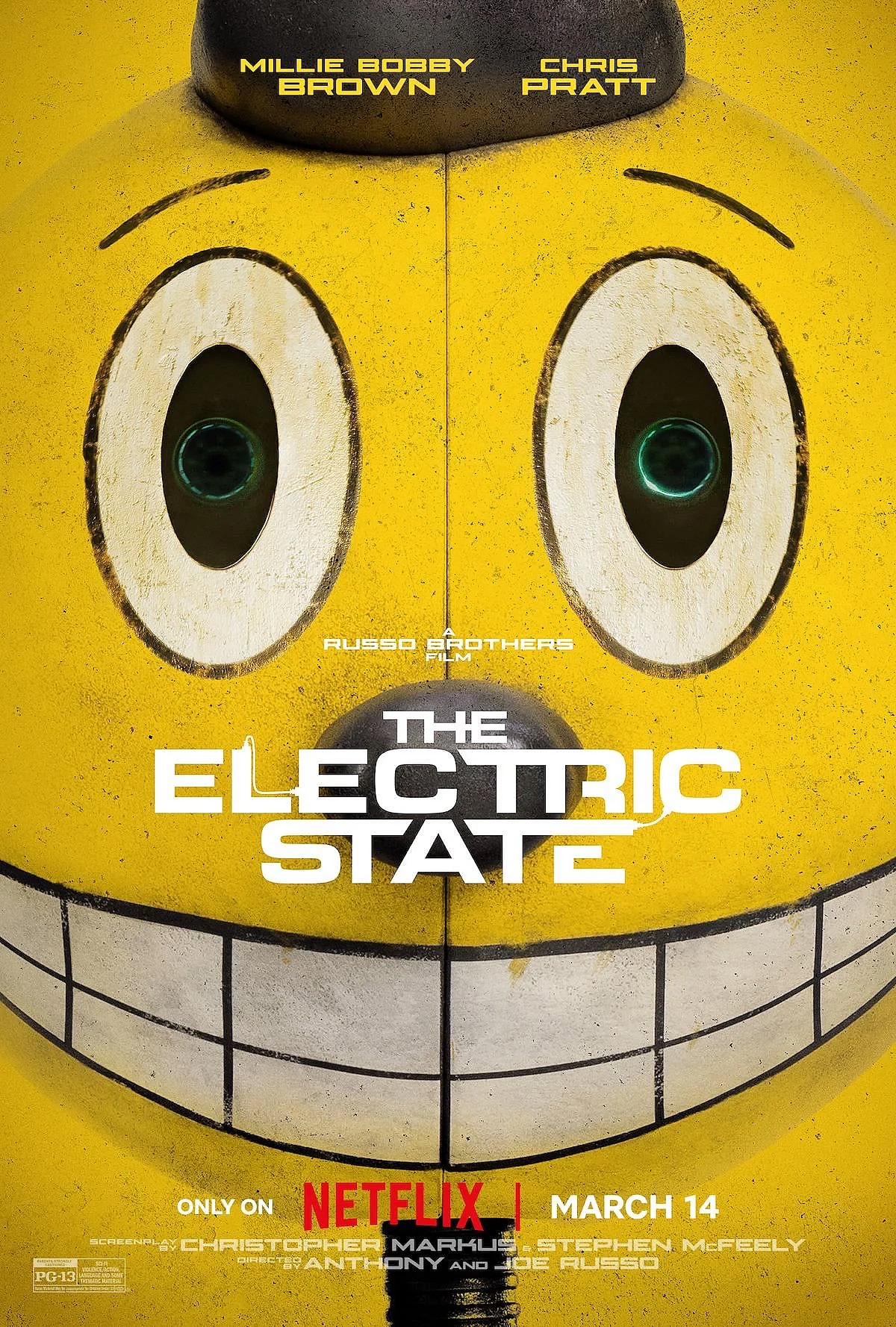 The Electric State | Poster ficção científica com Millie Bobby Brown e Chris Pratt na Netflix