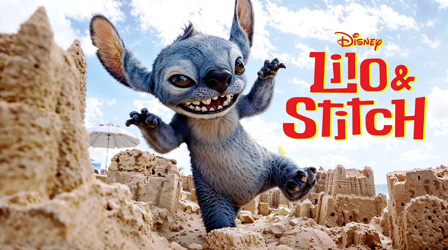 LILO & STITCH | Pôster da versão live-action da animação clássica divulgado pela Disney