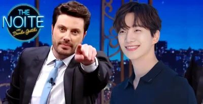 Lee Junho astro de Sorriso Real entrevistado no The Noite de Danilo Gentili no SBT