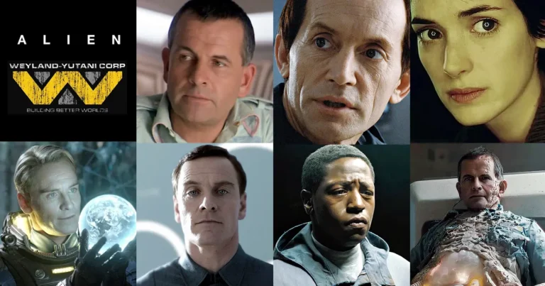 Androides Sintéticos da Corporação Weyland-Yutani nos filmes da franquia Alien