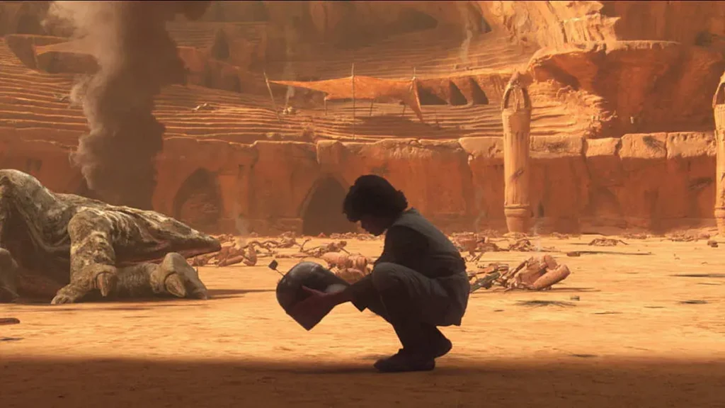 Daniel Logan como jovem Boba Fett em Star Wars 2