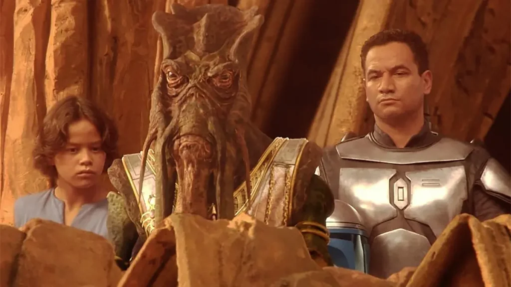 Daniel Logan como jovem Boba Fett em Star Wars 2