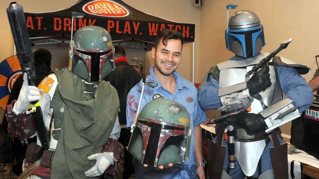 Daniel Logan como Boba Fett em participação nos eventos de Star Wars