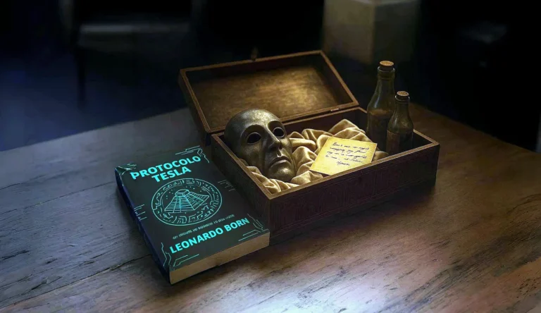 Protocolo Tesla do autor Leonardo Born | Livro baseado no polêmico caso "O Mistério das Máscaras de Chumbo"