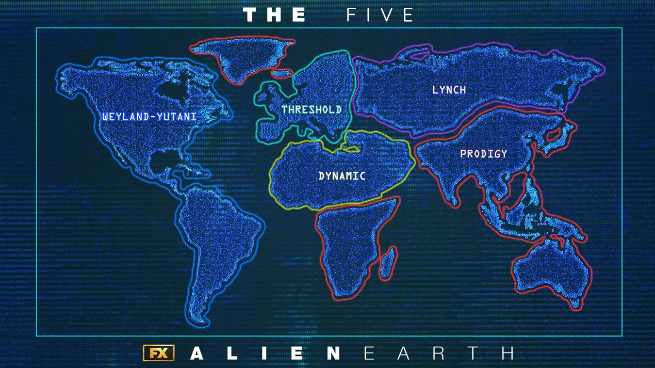 Alien Earth | As cinco Megacorporações e a estrutura global da era corporativa