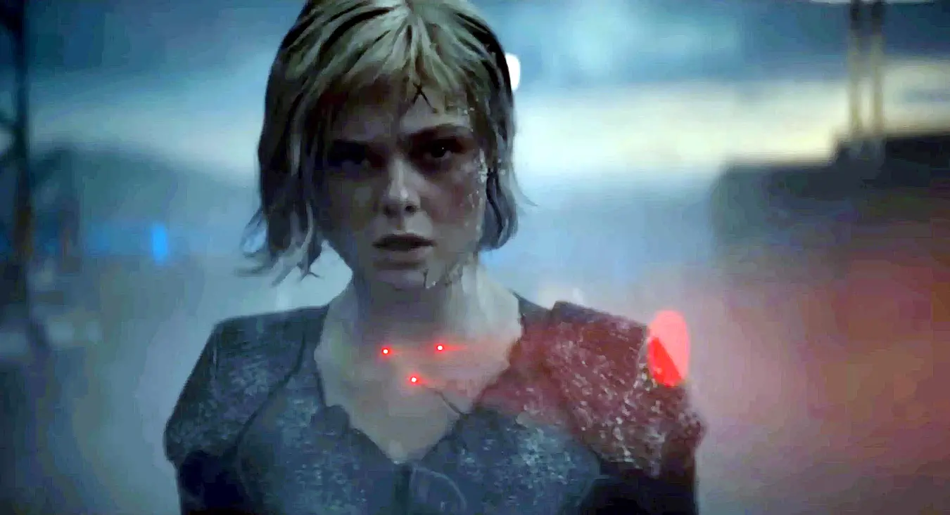 Thia: a androide interpretada por Elle Fanning - Predador Terras Selvagens