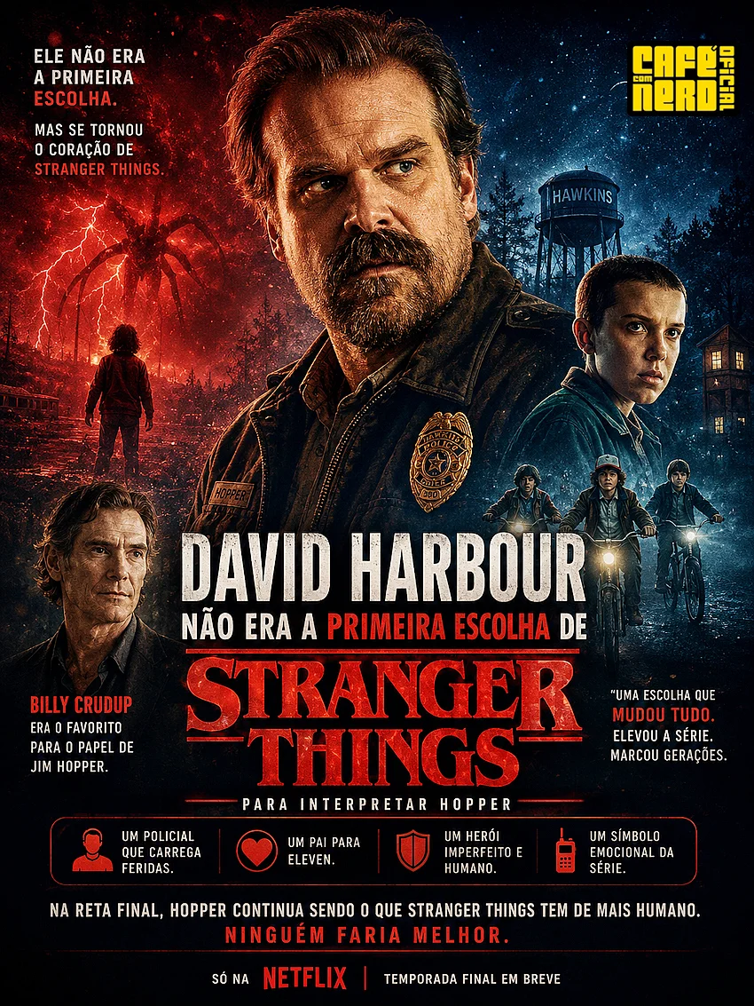David Harbour não era a primeira escolha de Stranger Things para interpretar Hopper