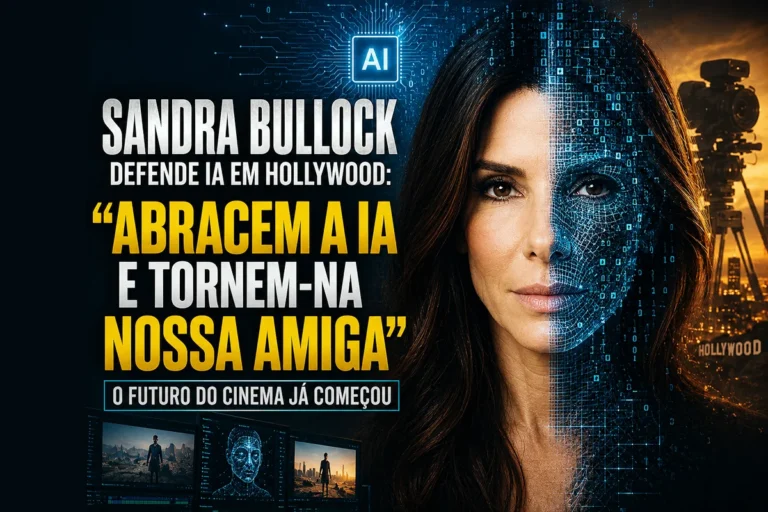 Sandra Bullock defende IA em Hollywood e reacende debate sobre o futuro do cinema