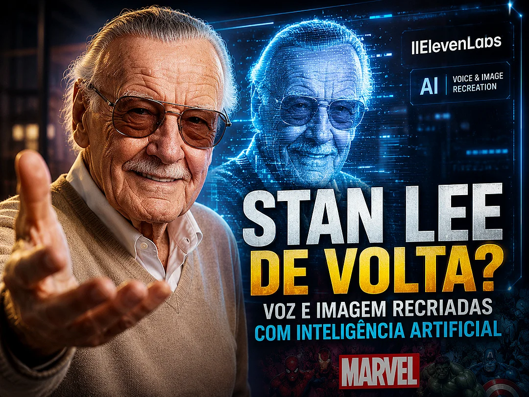 Stan Lee ganha voz e imagem recriadas por IA em parceria com a ElevenLabs