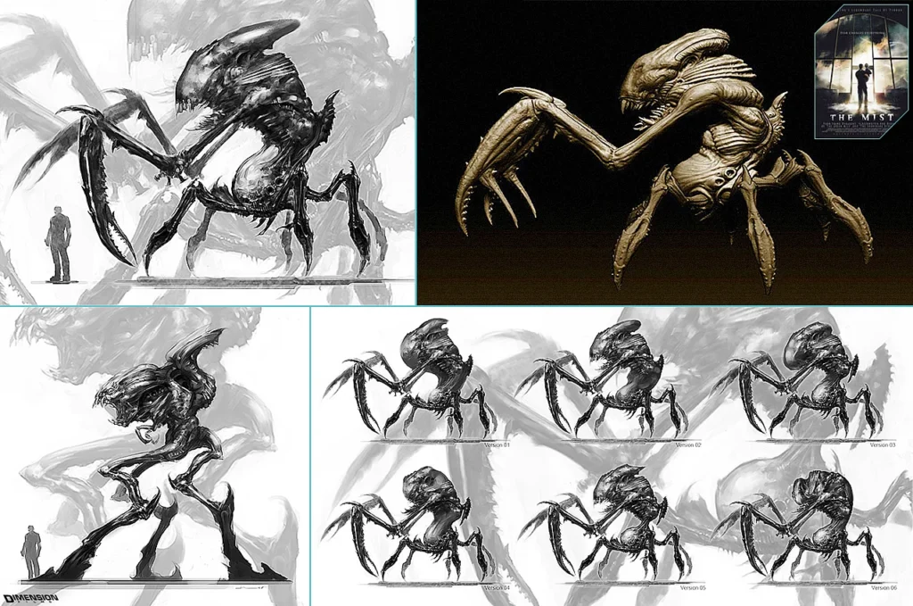 As Criaturas do filme O Nevoeiro: Conheça os monstros saídos do Projeto Arrowhead